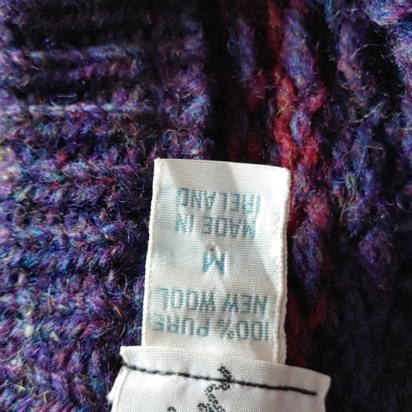 Patrick Malin 100%wool Madr in Ireland Fisherman Sweater SZ.Med - Picture 5 of 6